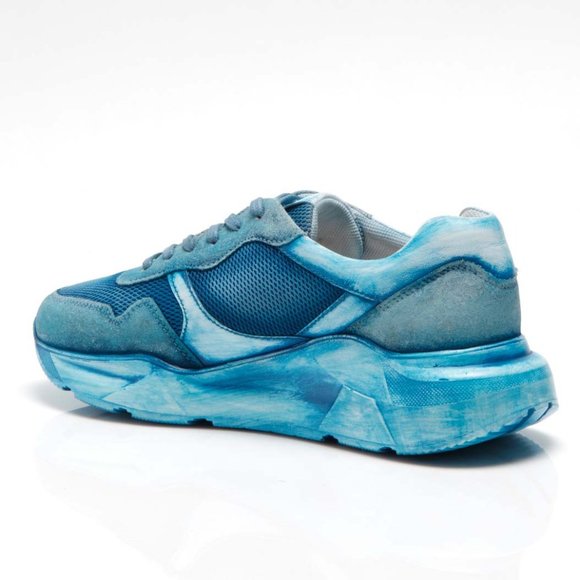 πLAST CHANCEπ FREE PEOPLE Let's Wander Washed Sneakers / Boardwalk Blue - Picture 10 of 16